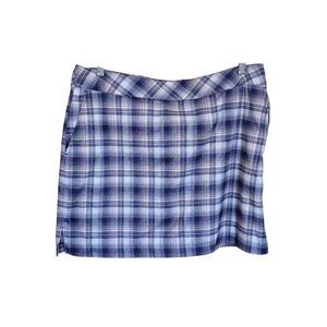 Izod Golf Plaid Skort Womens Blue White Stylish Comfort outdoors active wear